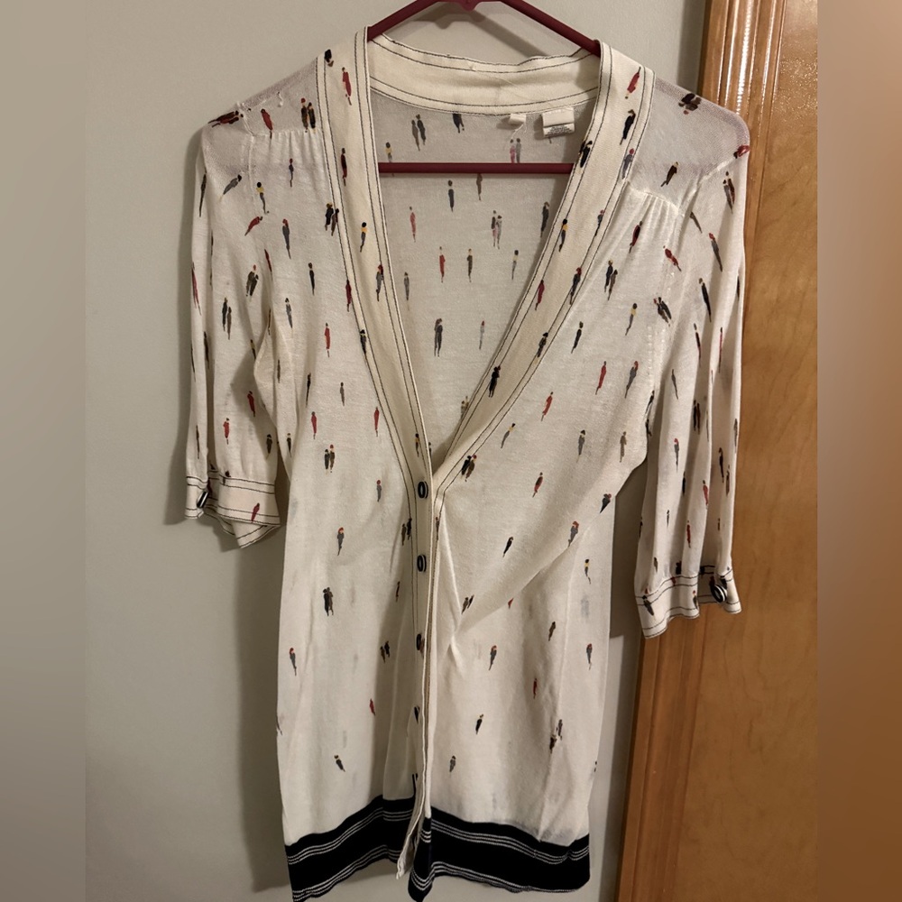 Moth Cream Knitwear with Multicolor Accents